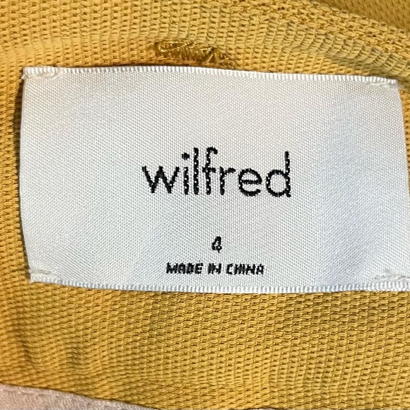 Wilfred Mustard Yellow Linen-Style Tie Shorts - Size 4 - Picture 5 of 5